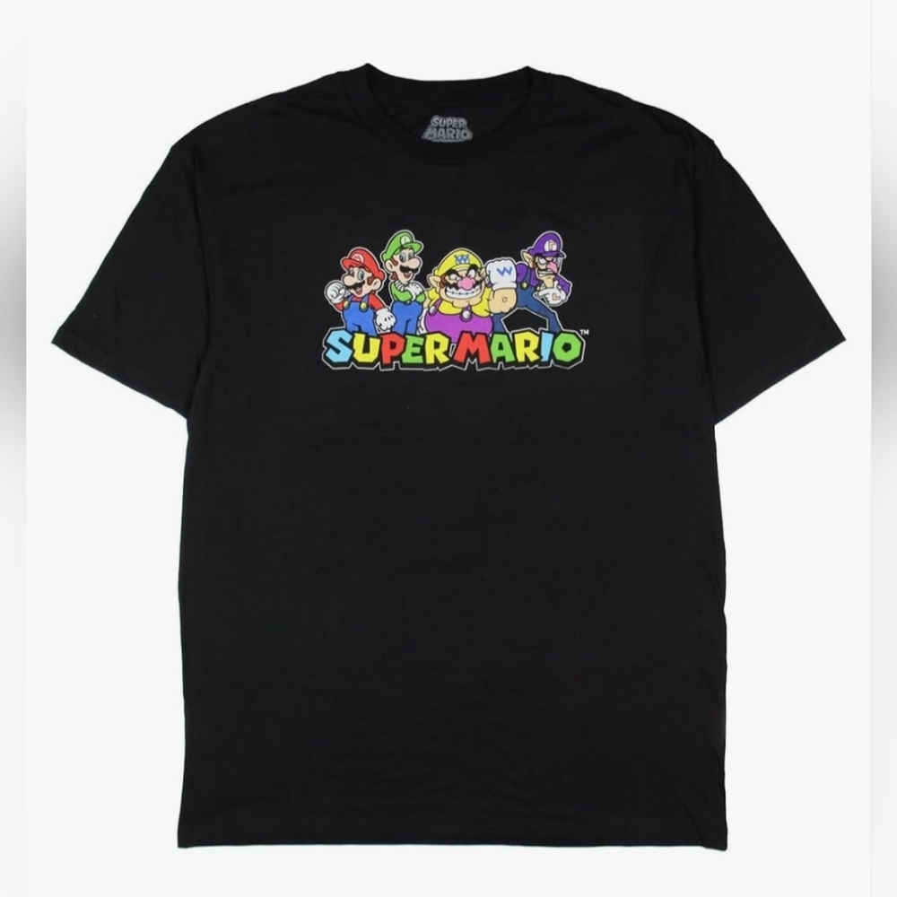 Super Mario Bros‎ Graphic T Shirt Mario Luigi Wario Waluigi Men’s Size Lg